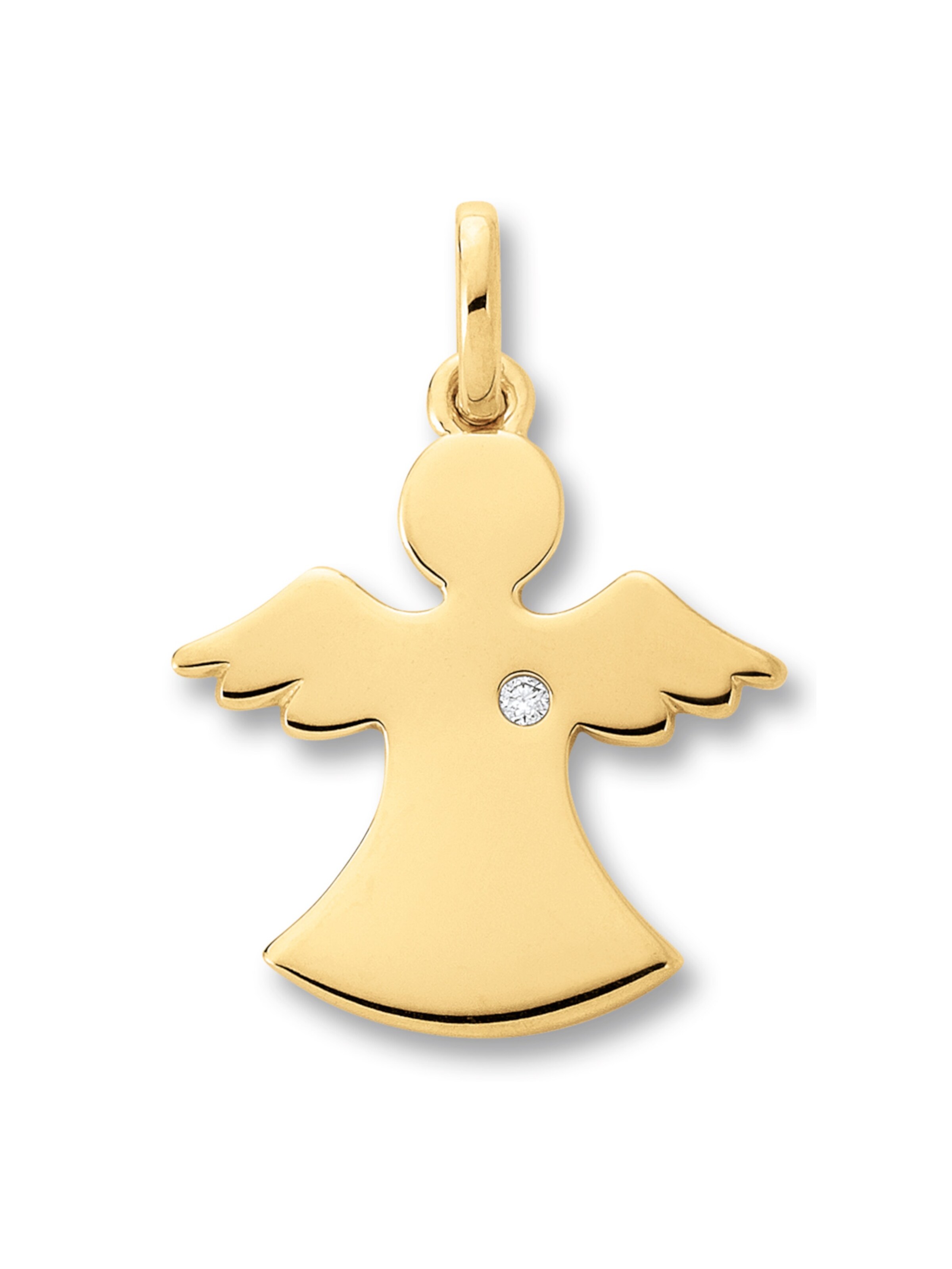 ONE ELEMENT Anhänger 'Engel' in Gold: Vorderseite