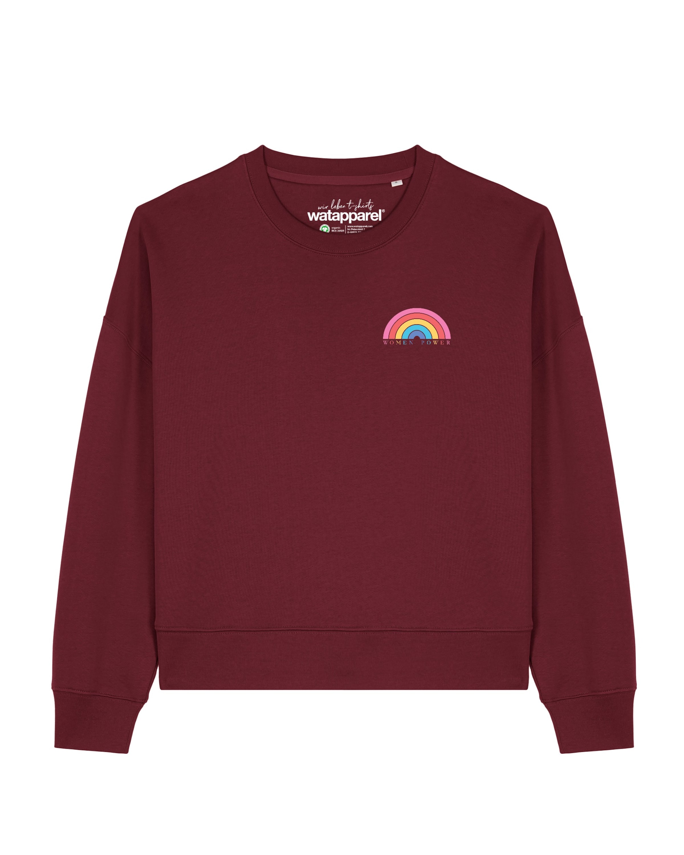 Watapparel Sweatshirt 'Women Power ' in Red: front