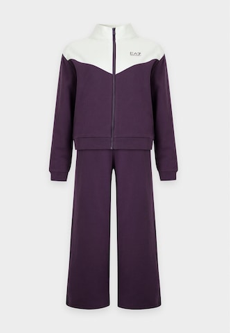Tuta da jogging di EA7 Emporio Armani in lilla: frontale