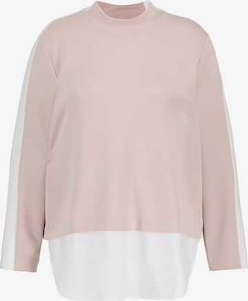 Ulla Popken Sweatshirt in Roze: voorkant