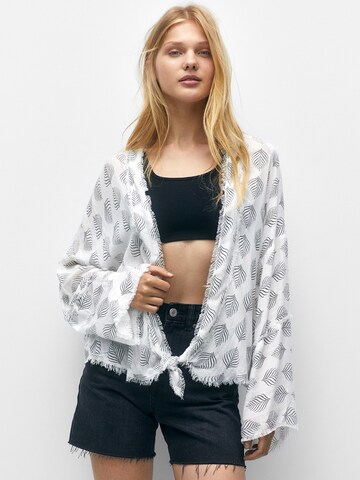 Pull&Bear Blouse in Grijs: voorkant