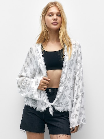 Pull&Bear Blouse in Grijs: voorkant