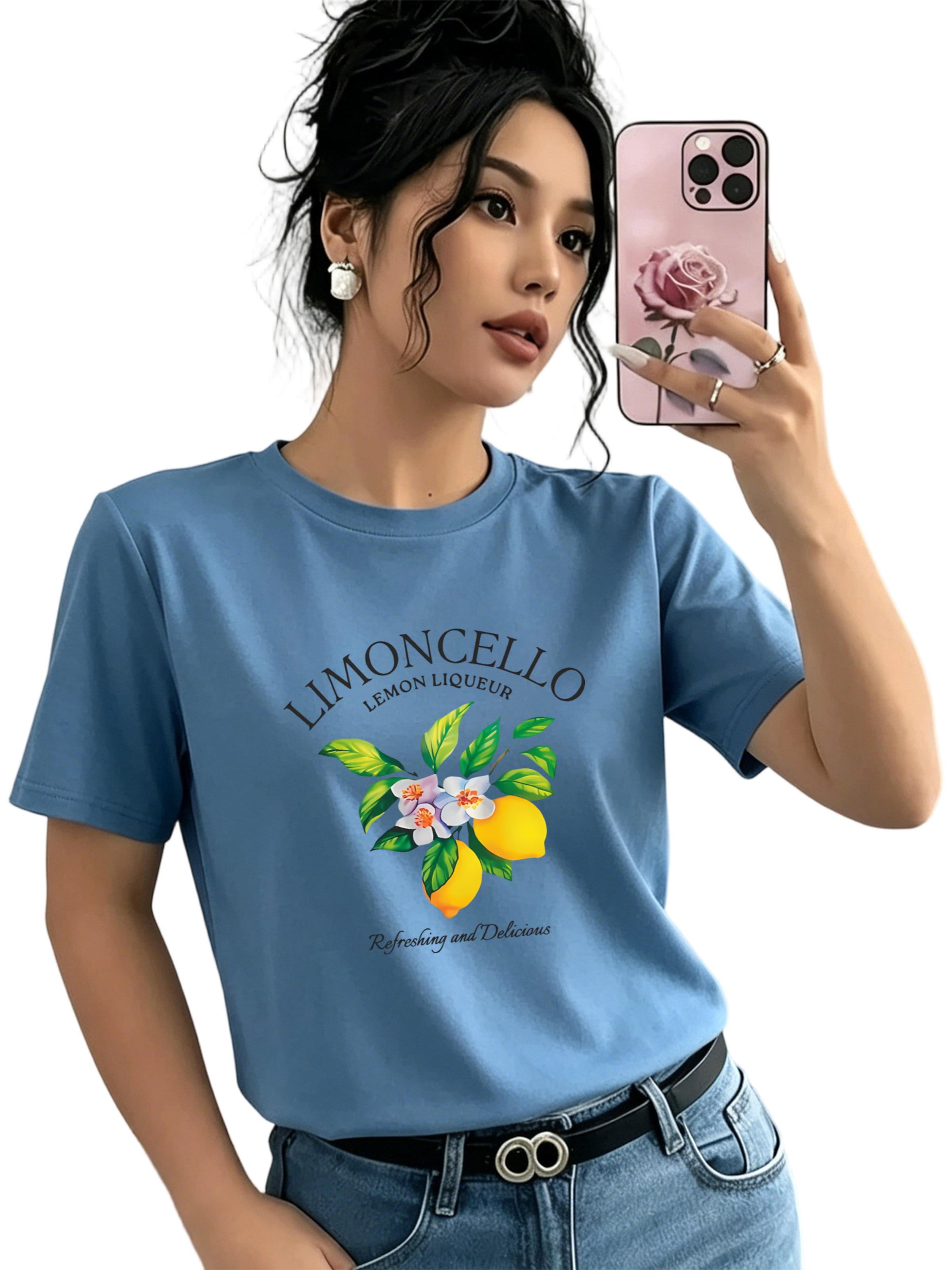 T-shirt GORHEY en bleu : devant
