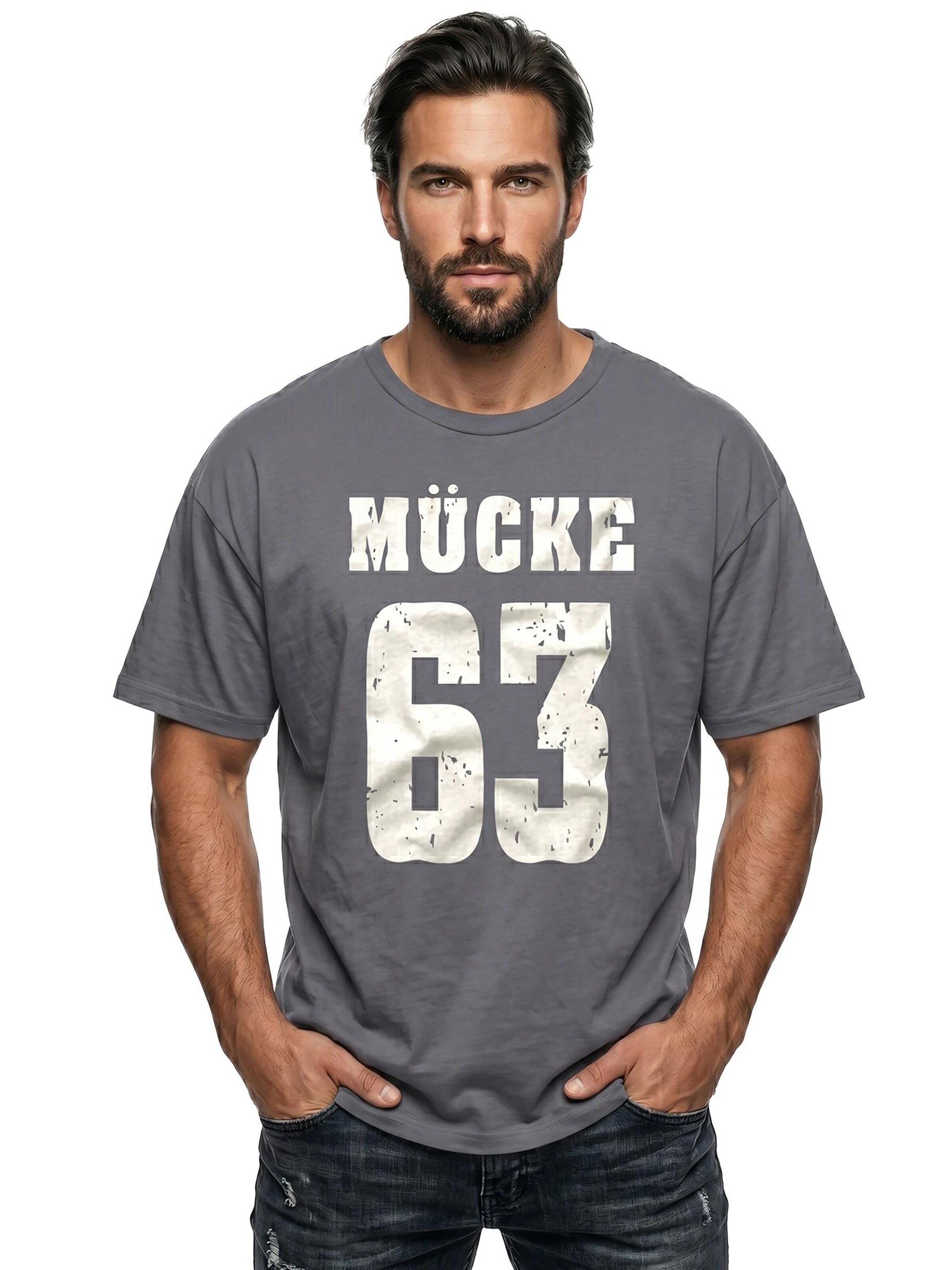 MAKAYA Shirt 'Mücke 63' in Grey