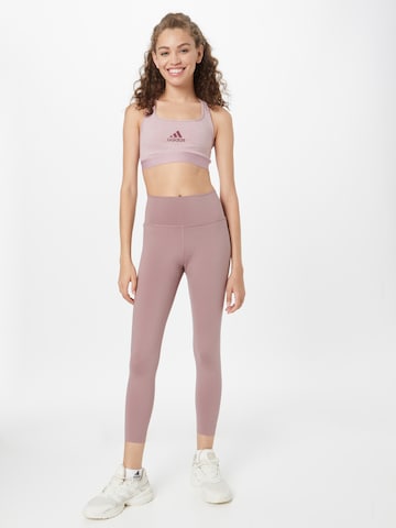 ADIDAS SPORTSWEAR Skinny Sports trousers 'Optime Luxe' in Pink