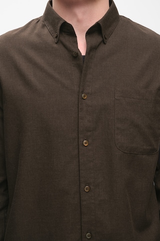 Coupe slim Chemise 'Trostol' Matinique en marron
