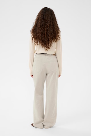 SOAKED IN LUXURY Wide leg Jeans 'SLDaline' in Beige