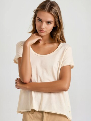 T-shirt Funky Buddha en beige : devant