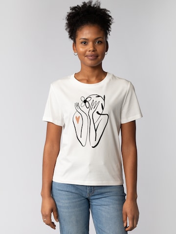Watapparel Shirt 'Self Love' in Wit: voorkant