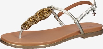 MEXX T-Bar Sandals in Gold: front