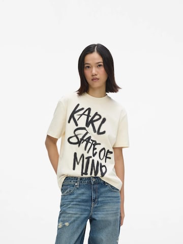 Tricou de la KARL LAGERFELD JEANS pe bej: față