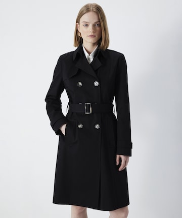 Ipekyol Between-Seasons Coat in Black: front