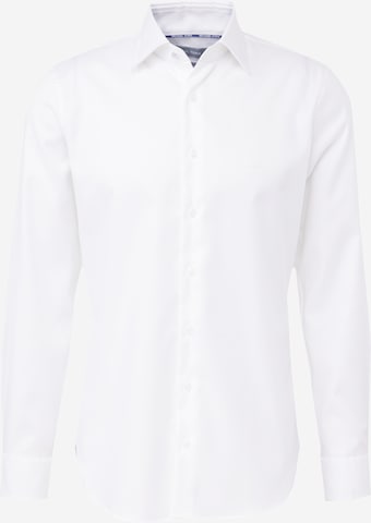 Coupe slim Chemise Michael Kors en blanc : devant