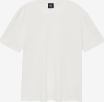 Tricou 'KIMI' de la MANGO MAN pe alb: față