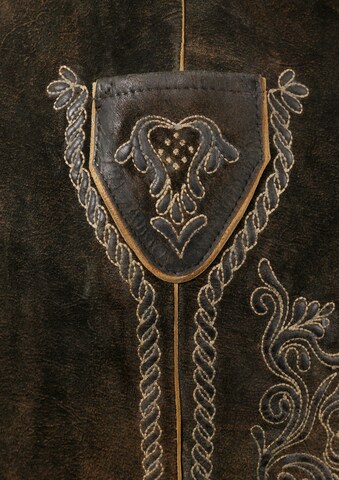 ruda MARJO Standartinis Kelnės su tradiciniais raštais