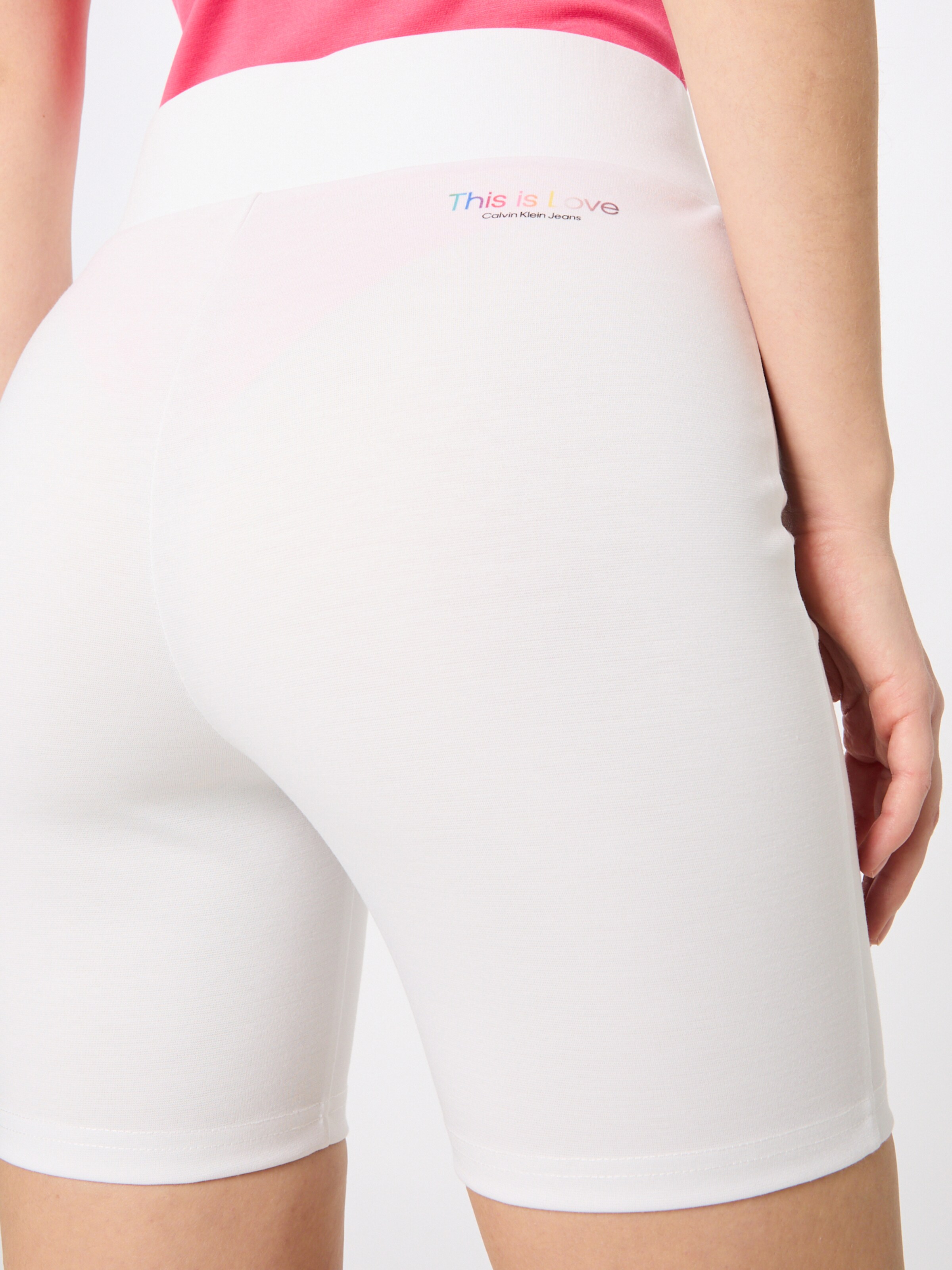 Frauen Große Größen Calvin Klein Jeans Shorts 'PRIDE' in Weiß - UK32456 Frauen Große Größen Calvin Klein Jeans Shorts 'PRIDE' in Weiß - UK32456