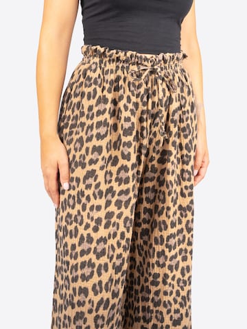 Wide Leg Pantalon 'Dani' Seasons of April en marron