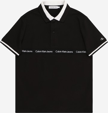 Calvin Klein Jeans Poloshirt in Schwarz: predná strana
