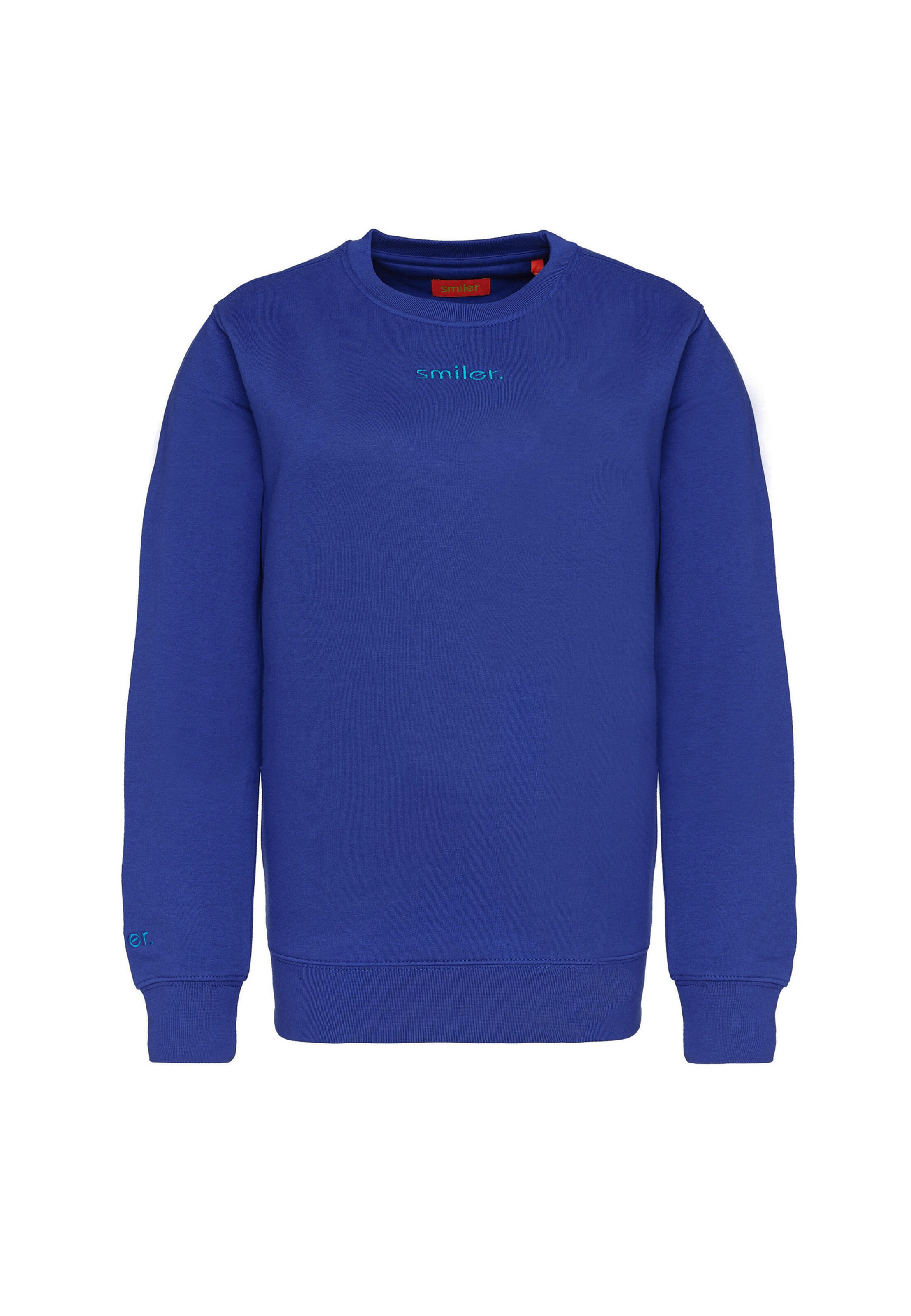 Sweat-shirt smiler. en bleu : devant