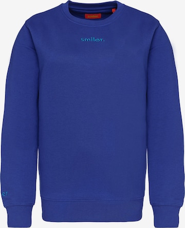 Sweat-shirt smiler. en bleu : devant