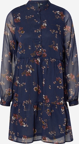 VERO MODA Košilové šaty 'CHIFFA' – modrá: přední strana