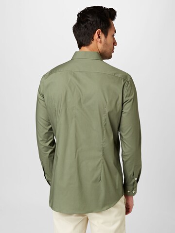 žalia BOSS Priglundantis modelis Marškiniai 'H-Hank'