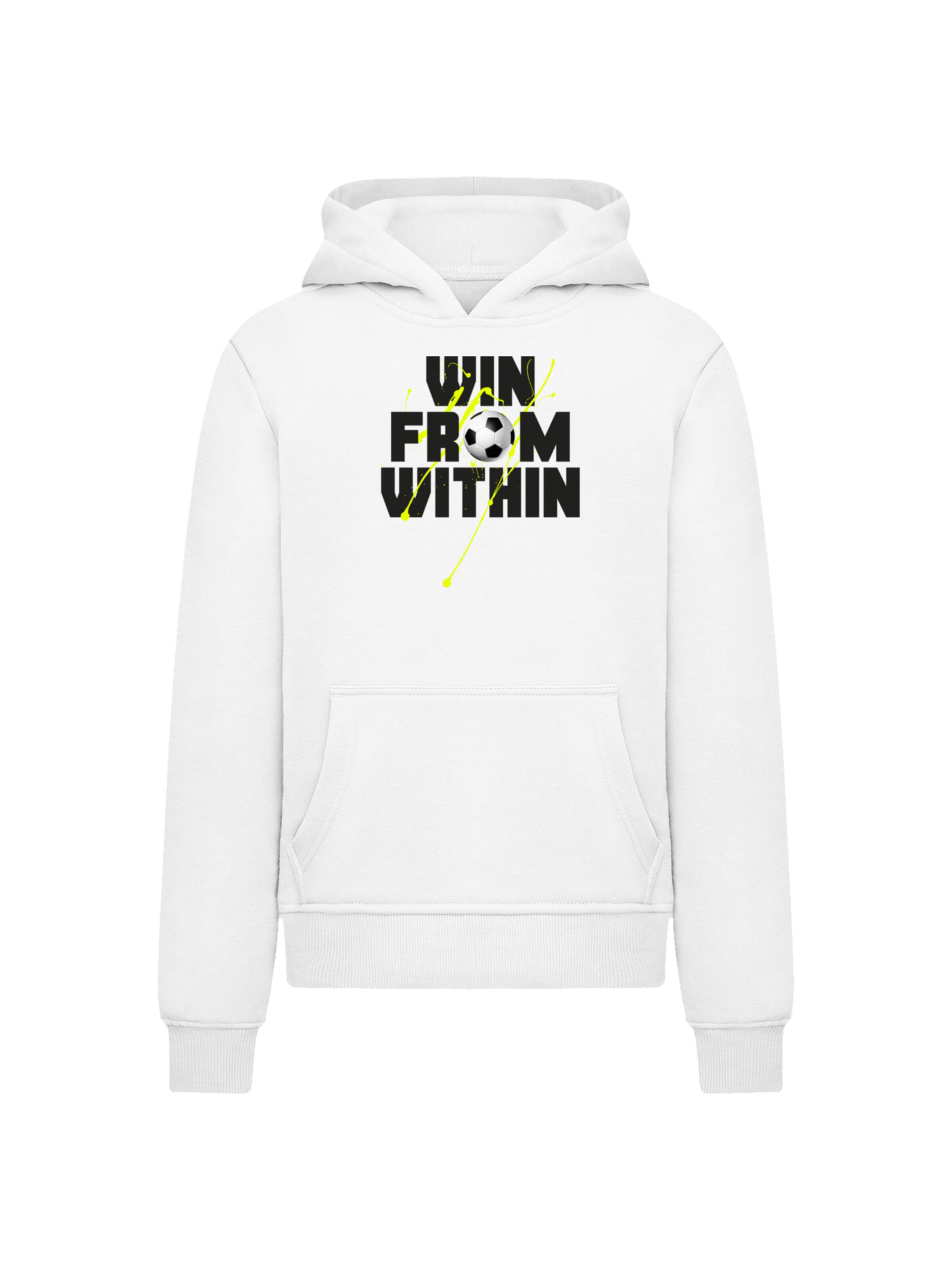 F4NT4STIC Sweatshirt 'Win From Within Soccer Splash Green' in Weiß: Vorderseite