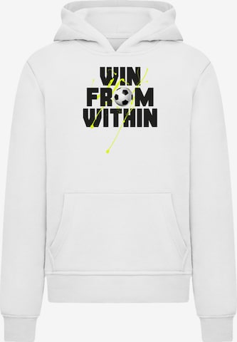 F4NT4STIC Sweatshirt 'Win From Within Soccer Splash Green' in Weiß: Vorderseite