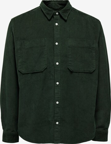 Coupe regular Chemise 'ALP' Only & Sons en vert : devant