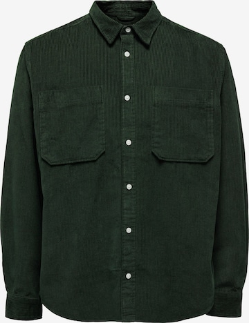 Only & Sons Button Up Shirt 'ALP' in Green: front