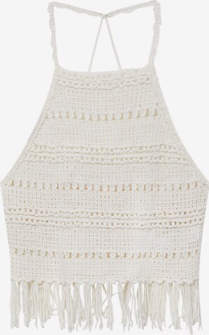 Pull&Bear Knitted Top in Beige: front