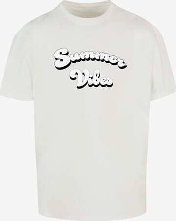 T-Shirt 'Summer Vibes' Merchcode en beige : devant