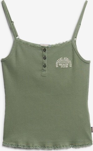 Superdry Top 'Essential' in Groen: voorkant