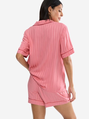 TRIUMPH Pajama shirt ' Red Label Amourette Jacquard ' in Pink