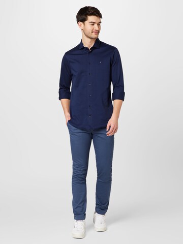 Tommy Hilfiger Tailored Slim fit Overhemd in Blauw