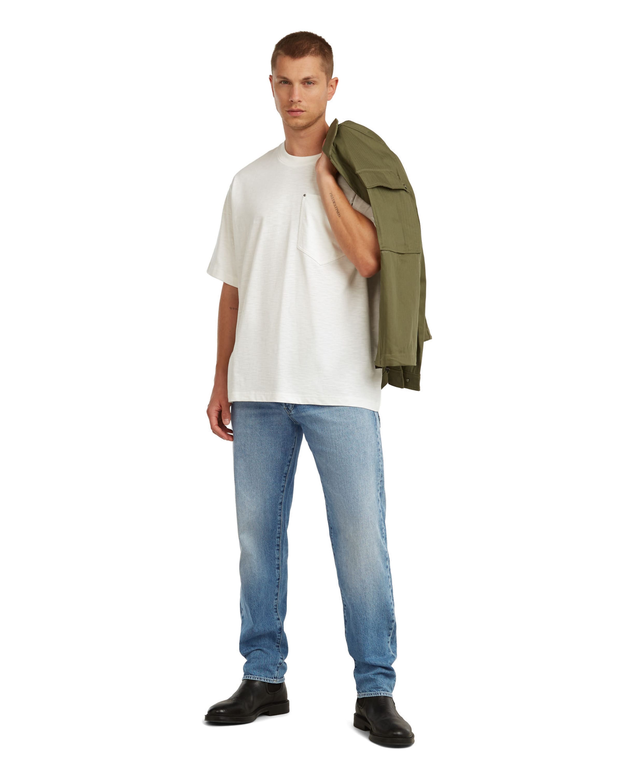 G-STAR Shirt 'Pocket Loose T-Shirt' in Wit