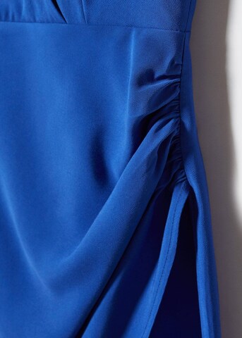 MANGO Koktejl obleka 'dafne' | modra barva