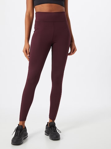 Skinny Pantalon de sport 'Mina' ABOUT YOU en rouge : devant