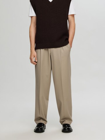 Loosefit Pantalon à pince '220' SELECTED en gris : devant