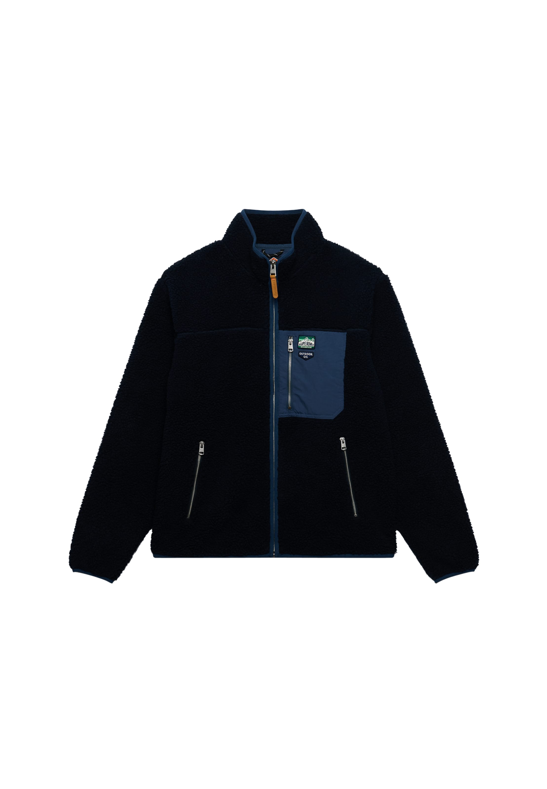 Superdry & Co Fleecejacke 'VINTAGE RETRO' in Blau: Vorderseite