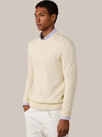 Hackett London Trui ' HERITAGE H CREW ' in Wit