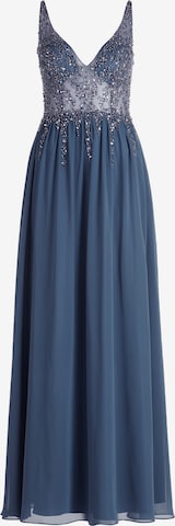 Robe de soirée Vera Mont en bleu : devant