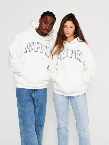 Sweat-shirt Multiply Apparel en blanc : devant