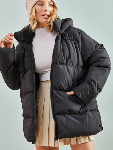 Bianco Lucci Winter jacket in Black: front
