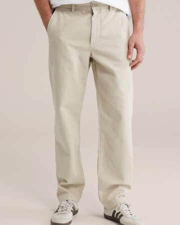 smėlio WE Fashion Standartinis „Chino“ stiliaus kelnės