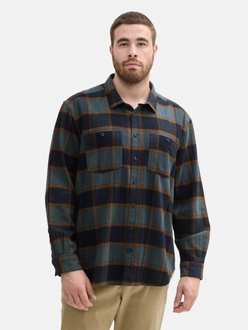Coupe regular Chemise TOM TAILOR Men + en bleu : devant