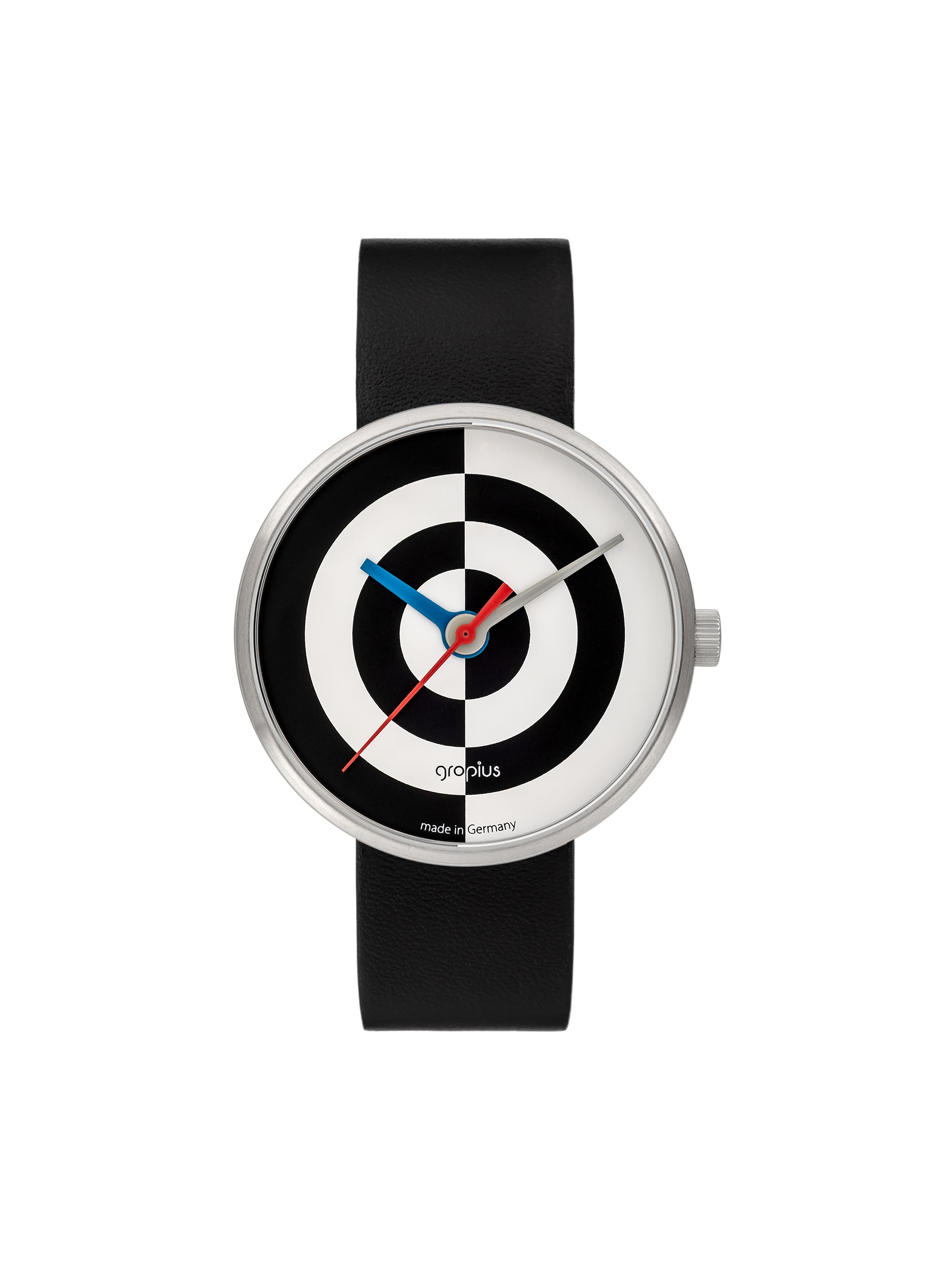 WALTER GROPIUS Analog Watch 'J. ALBERS' in Black: front