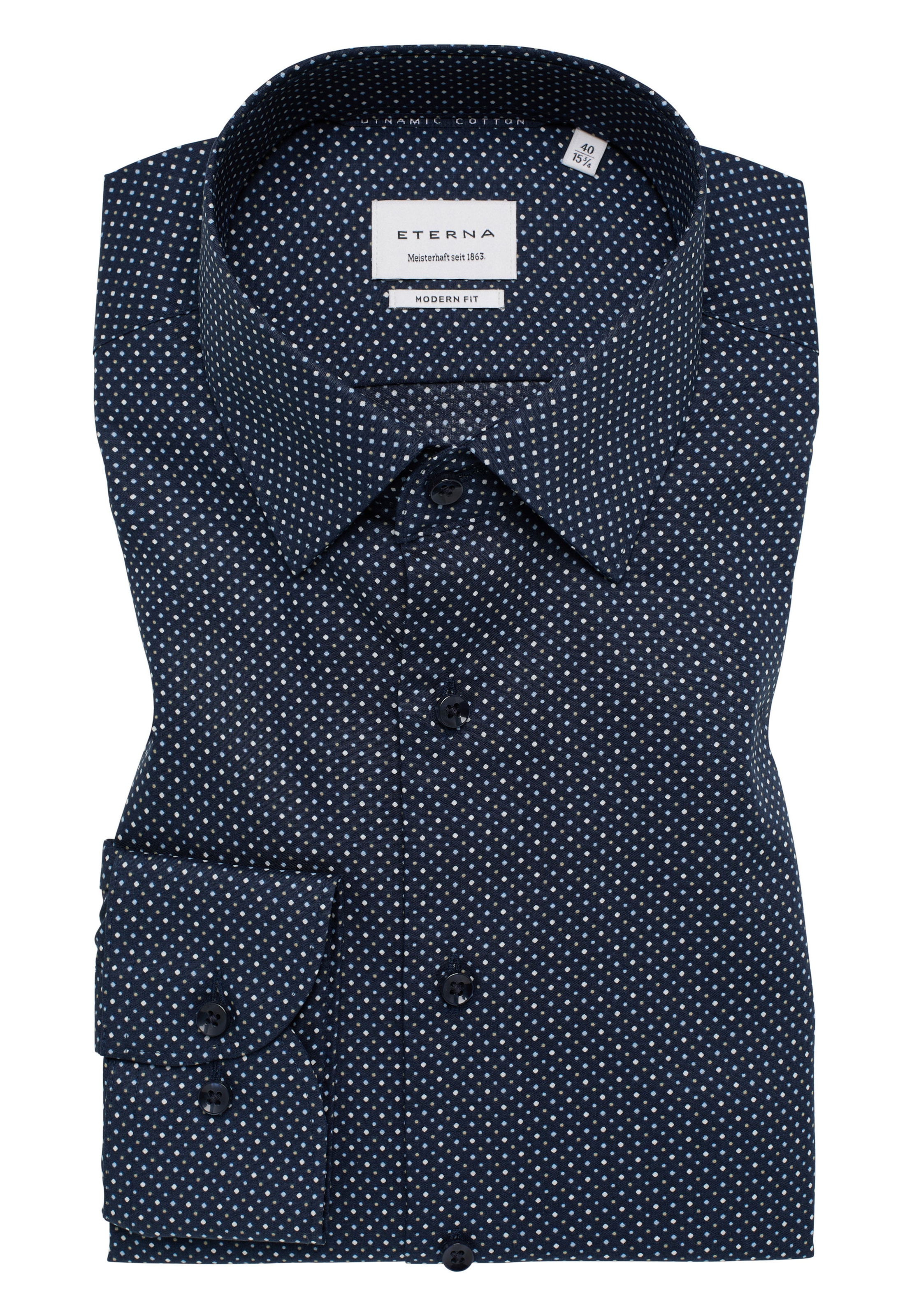 ETERNA Regular fit Button Up Shirt in Blue