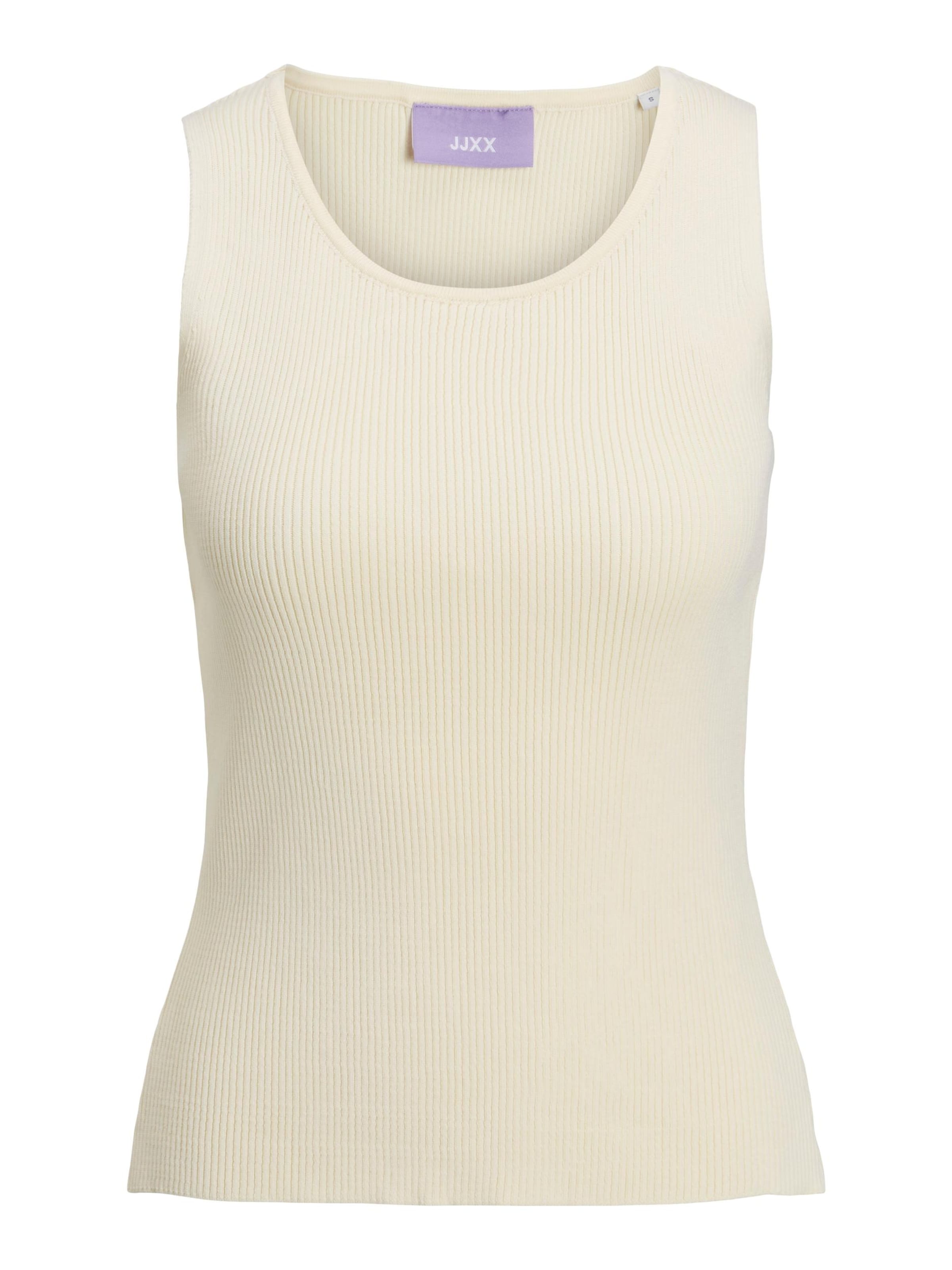 smėlio JJXX Megzta palaidinė be rankovių 'April': priekis