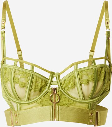 Balconette Sutien 'Sable' de la Hunkemöller pe verde: față